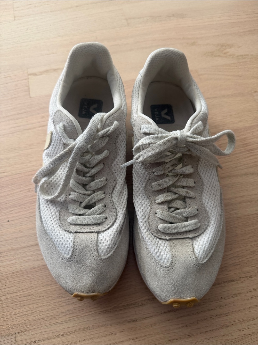 Veja Women’s Off-White/Tan Low-Profile Sneakers